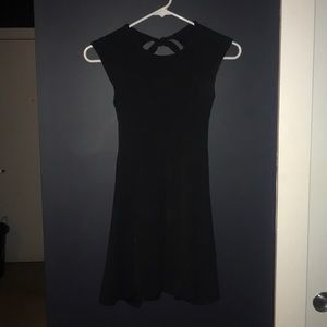 Black fit and flare dress